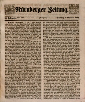 Nürnberger Zeitung (Fränkischer Kurier) Samstag 8. Oktober 1842