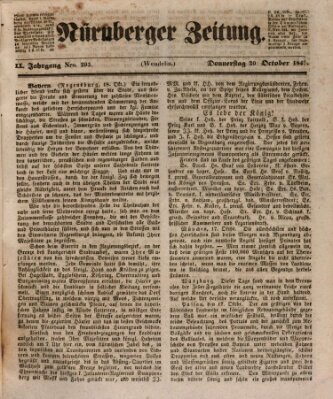 Nürnberger Zeitung (Fränkischer Kurier) Donnerstag 20. Oktober 1842