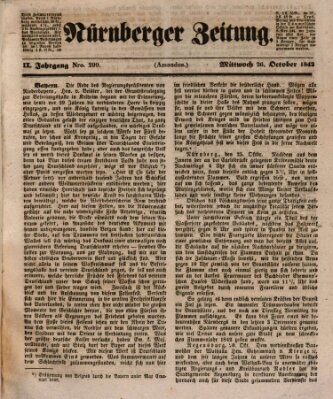 Nürnberger Zeitung (Fränkischer Kurier) Mittwoch 26. Oktober 1842