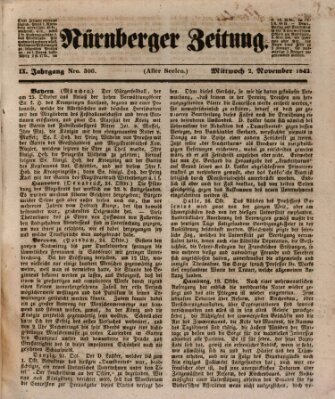 Nürnberger Zeitung (Fränkischer Kurier) Mittwoch 2. November 1842