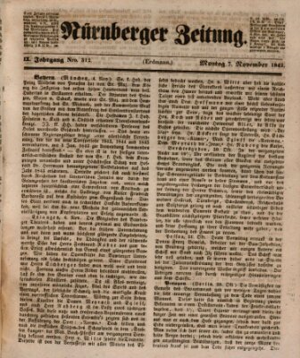 Nürnberger Zeitung (Fränkischer Kurier) Montag 7. November 1842