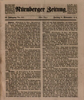 Nürnberger Zeitung (Fränkischer Kurier) Freitag 18. November 1842