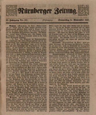 Nürnberger Zeitung (Fränkischer Kurier) Donnerstag 24. November 1842