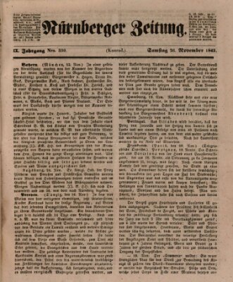 Nürnberger Zeitung (Fränkischer Kurier) Samstag 26. November 1842