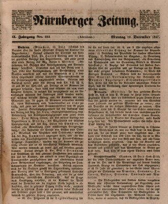 Nürnberger Zeitung (Fränkischer Kurier) Montag 19. Dezember 1842