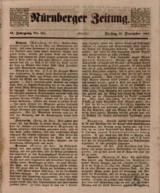 Nürnberger Zeitung (Fränkischer Kurier) Freitag 30. Dezember 1842