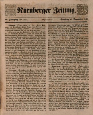 Nürnberger Zeitung (Fränkischer Kurier) Samstag 31. Dezember 1842