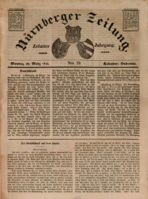 Nürnberger Zeitung (Fränkischer Kurier) Montag 20. März 1843