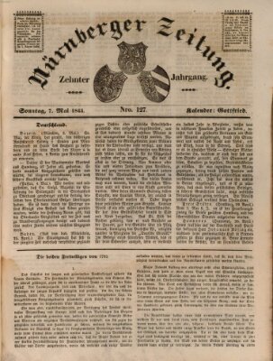 Nürnberger Zeitung (Fränkischer Kurier) Sonntag 7. Mai 1843