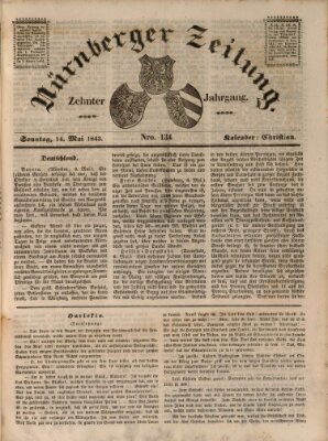 Nürnberger Zeitung (Fränkischer Kurier) Sonntag 14. Mai 1843