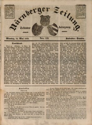 Nürnberger Zeitung (Fränkischer Kurier) Montag 15. Mai 1843