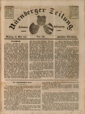 Nürnberger Zeitung (Fränkischer Kurier) Montag 29. Mai 1843