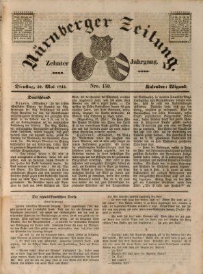 Nürnberger Zeitung (Fränkischer Kurier) Dienstag 30. Mai 1843