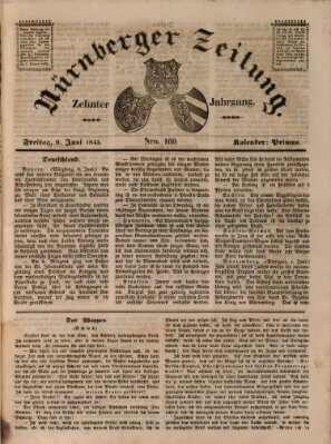 Nürnberger Zeitung (Fränkischer Kurier) Freitag 9. Juni 1843