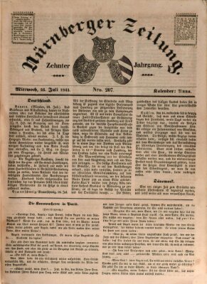 Nürnberger Zeitung (Fränkischer Kurier) Mittwoch 26. Juli 1843