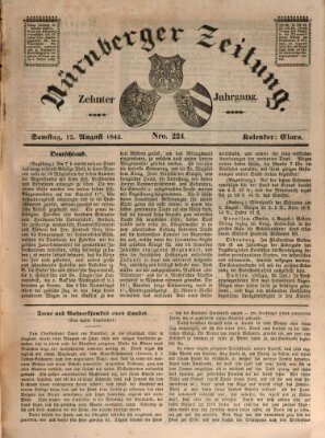 Nürnberger Zeitung (Fränkischer Kurier) Samstag 12. August 1843