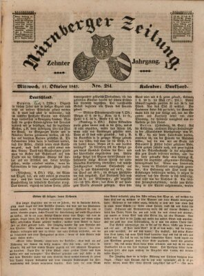 Nürnberger Zeitung (Fränkischer Kurier) Mittwoch 11. Oktober 1843