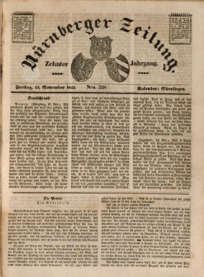 Nürnberger Zeitung (Fränkischer Kurier) Freitag 24. November 1843