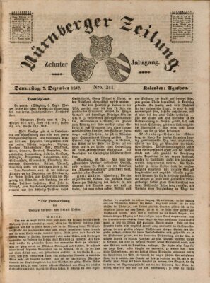 Nürnberger Zeitung (Fränkischer Kurier) Donnerstag 7. Dezember 1843