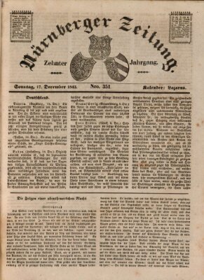 Nürnberger Zeitung (Fränkischer Kurier) Sonntag 17. Dezember 1843