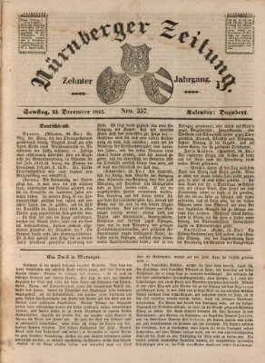 Nürnberger Zeitung (Fränkischer Kurier) Samstag 23. Dezember 1843