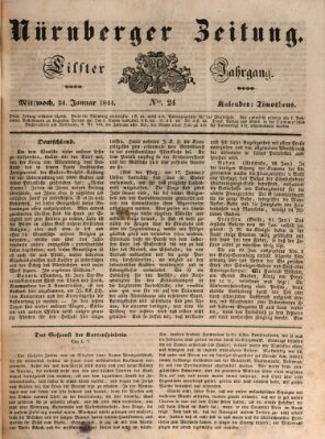 Nürnberger Zeitung (Fränkischer Kurier) Mittwoch 24. Januar 1844