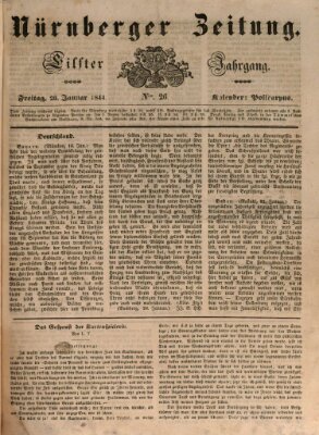 Nürnberger Zeitung (Fränkischer Kurier) Freitag 26. Januar 1844