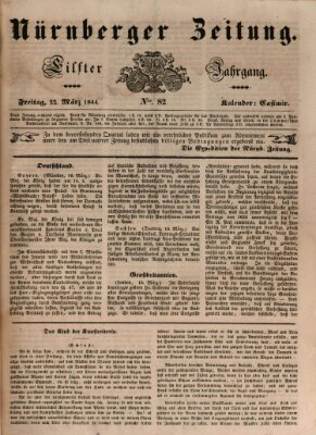 Nürnberger Zeitung (Fränkischer Kurier) Freitag 22. März 1844