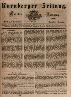 Nürnberger Zeitung (Fränkischer Kurier) Samstag 6. April 1844