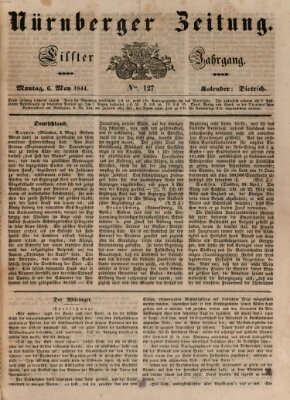 Nürnberger Zeitung (Fränkischer Kurier) Montag 6. Mai 1844