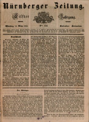 Nürnberger Zeitung (Fränkischer Kurier) Montag 13. Mai 1844