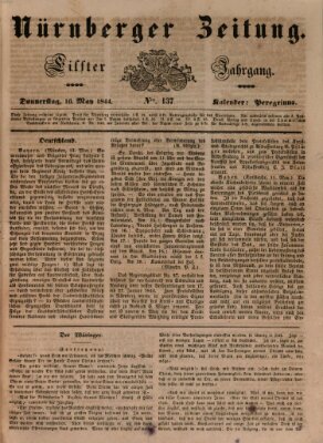 Nürnberger Zeitung (Fränkischer Kurier) Donnerstag 16. Mai 1844