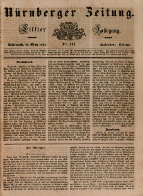 Nürnberger Zeitung (Fränkischer Kurier) Mittwoch 22. Mai 1844