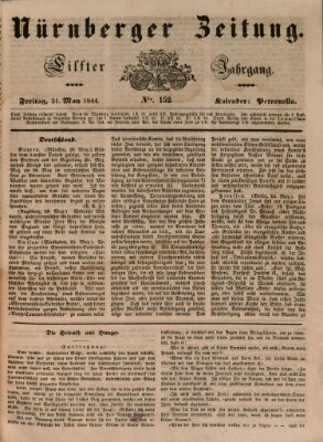 Nürnberger Zeitung (Fränkischer Kurier) Freitag 31. Mai 1844