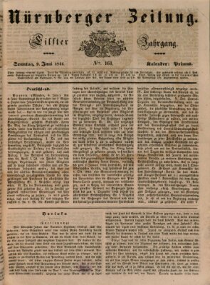 Nürnberger Zeitung (Fränkischer Kurier) Sonntag 9. Juni 1844