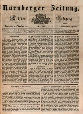 Nürnberger Zeitung (Fränkischer Kurier) Sonntag 6. Oktober 1844