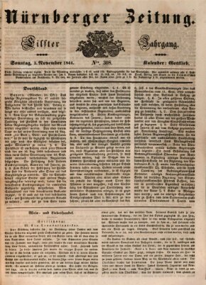 Nürnberger Zeitung (Fränkischer Kurier) Sonntag 3. November 1844