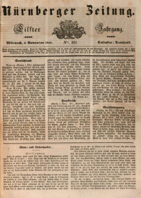 Nürnberger Zeitung (Fränkischer Kurier) Mittwoch 6. November 1844