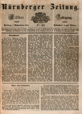 Nürnberger Zeitung (Fränkischer Kurier) Freitag 8. November 1844