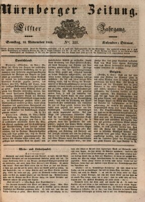 Nürnberger Zeitung (Fränkischer Kurier) Samstag 16. November 1844