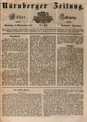 Nürnberger Zeitung (Fränkischer Kurier) Samstag 23. November 1844