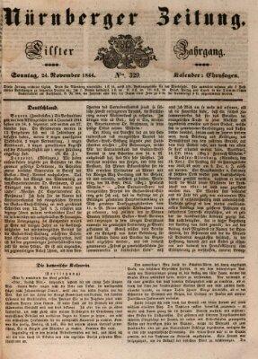 Nürnberger Zeitung (Fränkischer Kurier) Sonntag 24. November 1844