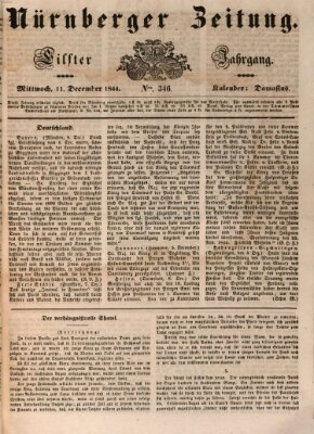 Nürnberger Zeitung (Fränkischer Kurier) Mittwoch 11. Dezember 1844