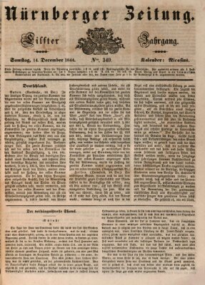 Nürnberger Zeitung (Fränkischer Kurier) Samstag 14. Dezember 1844