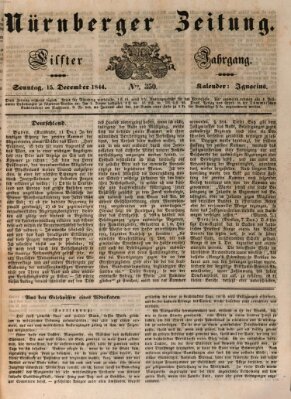 Nürnberger Zeitung (Fränkischer Kurier) Sonntag 15. Dezember 1844