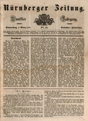 Nürnberger Zeitung (Fränkischer Kurier) Donnerstag 6. März 1845