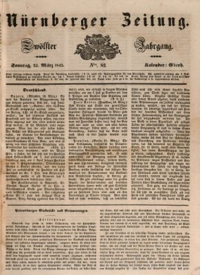 Nürnberger Zeitung (Fränkischer Kurier) Sonntag 23. März 1845