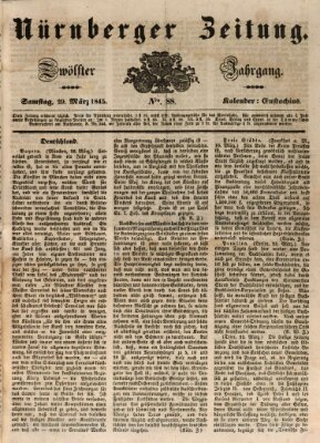 Nürnberger Zeitung (Fränkischer Kurier) Samstag 29. März 1845