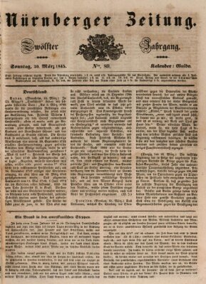 Nürnberger Zeitung (Fränkischer Kurier) Sonntag 30. März 1845