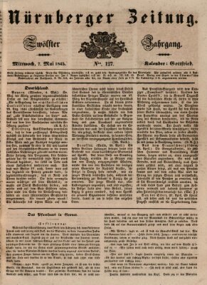 Nürnberger Zeitung (Fränkischer Kurier) Mittwoch 7. Mai 1845